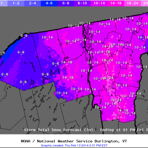 Snowstorm February 13, 2014