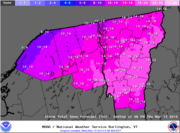 Map of Vermont snow storm totals