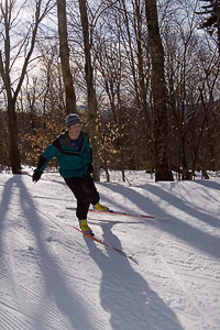 Skate skiing at Bolton Valley